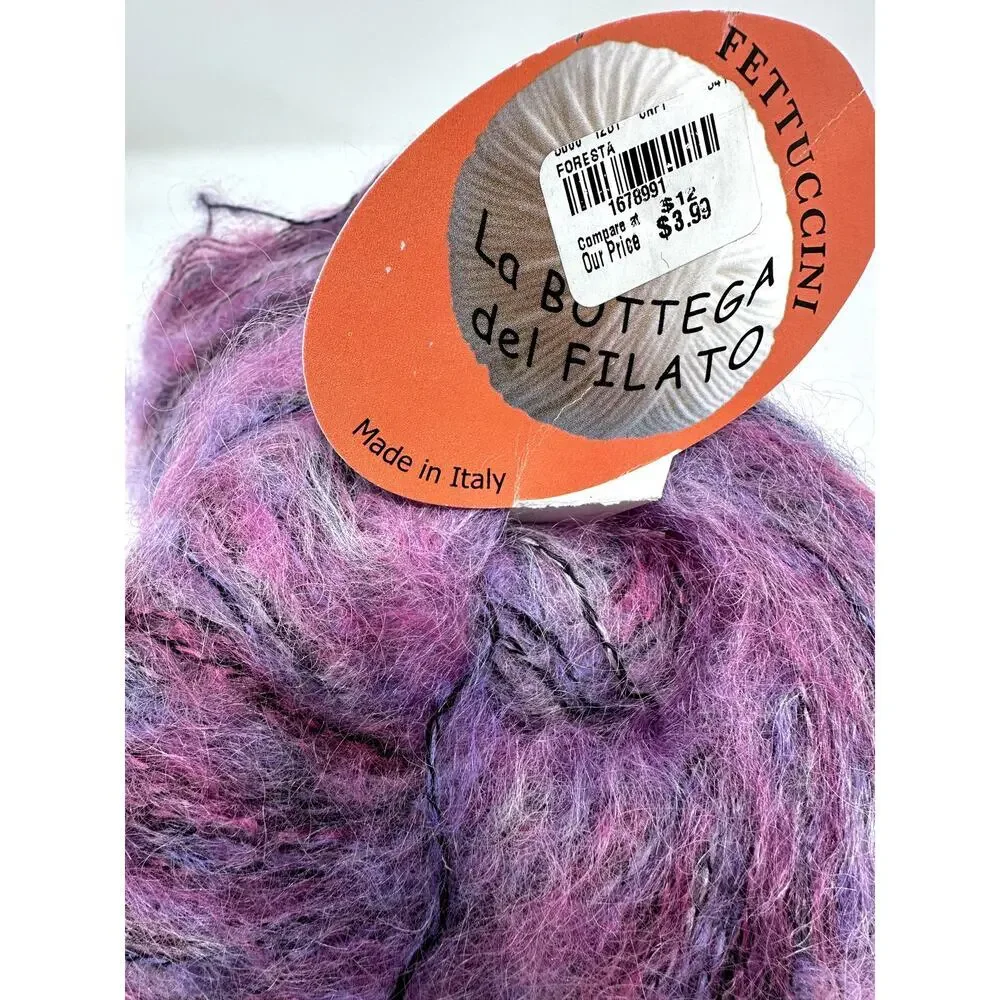 La Buttega Del Filato Fettuccini Yarn 2 x 50 g balls 65% Mohair‎ Made in Italy